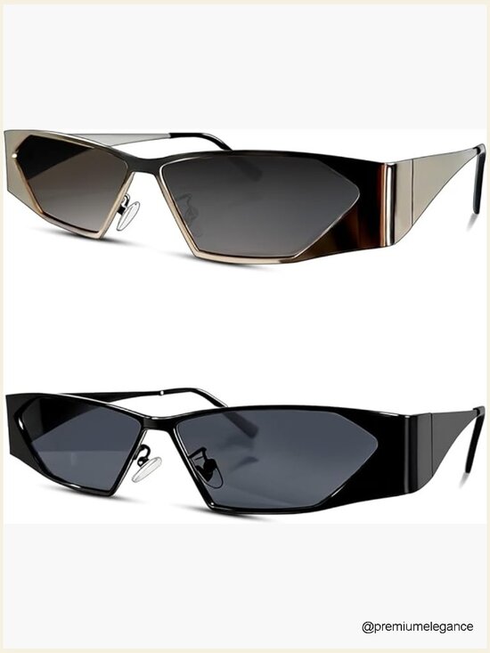 Retro Cat Eye Sunglasses for Men and Women Y2K Narrow Sunnies